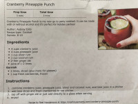 Cranberry Pineapple Punch