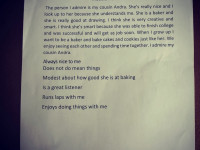 Maddie's Letter to Andra